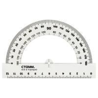 Транспортир 12 см 180° СТАММ полистирол, прозрачный бесцветный RE-ТР32
