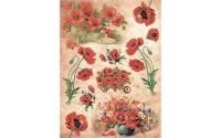 Рисовая бумага для декупажа CRAFT PREMIER 28.2 x 38.4 см 25 г/м "Маки в вазочках" CP08493