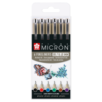 Набор капиллярных ручек SAKURA Pigma Micron 6 цветов (0.45 мм) RTPOXSDK056A