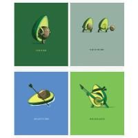 Тетрадь 48л. A5 клетка MESHU "Avocadreams" матовая ламинация, выборочный УФ-лак RE-MS_43124