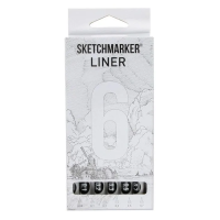 Набор ручек капиллярных (линеров) SKETCHMARKER 6 шт (0.05, 0.1, 0.2, 0.3, 0.5, 0.7 мм) MPSML-6SET