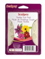 Гибкая форма для слепков Sculpey Цветы и листья APM75