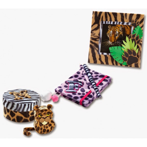 Плюш на клеевой основе FOLIA Animal Fur 50 x 70 см, 1 рулон, принт Тигр FL-55511