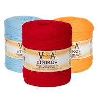 Трикотажная лента для рукоделия VISANTIA Triko FTM100 92% хлопок, 8% эластан 1 х 500 г ± 50 г 100 м ± 20 м