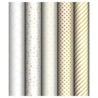 Упаковочная бумага глянцевая MESHU "Pattern on white" 1л. 70 x 100 см 80 г/м2 ассорти RE-MS_53492