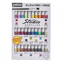 Набор акриловых красок PEBEO Studio Acrylics с кистью 30 цв x 20 мл 833431