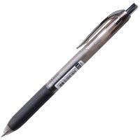 Ручка шариковая автоматическая Crown "QD" черная, 0.5 мм, грип RE-QD-018