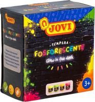 Гуашь JOVI 4 цв 55 мл светящаяся в темноте, картон. упаковка RE-504