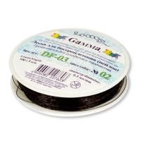 Леска для бисероплетения ZLATKA / GAMMA нейлон d 0.3 мм 100 ± 0.5 м №02 черный DF-03-02