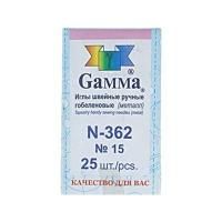 Иглы GAMMA гобеленовые №15, 25 шт, острые, в конверте N-362