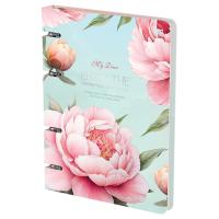 Тетрадь на кольцах 120л. A5 BG "Розовые розы" картон, soft-touch ламинация, тиснение фольгой RE-ТК5к120_лс_тф_57858