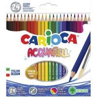 Карандаши акварельные Carioca "Acquarell" 24 цв картон, европодвес RE-42858
