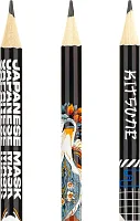 Карандаш ч/г MESHU "Kitsune" HB заточенный, с печатью, с ластиком, ассорти, туба RE-MS_58138