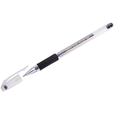 Ручка гелевая Crown "Hi-Jell Grip" черная 0.5 мм, грип RE-HJR-500RB-1