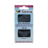 Иглы GAMMA гобеленовые с двойным ушком №22-24, 4 шт, острые, в конверте N-379