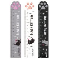 Линейка 15 см MESHU "Paw" деревянная, ассорти, европодвес RE-MS_59669