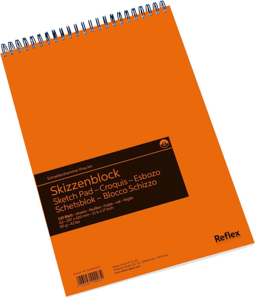 Блок для скетчинга REFLEX Studioline Sketching 90 г/м2 A3 120 л, гладкая, спираль RX-VF5003611