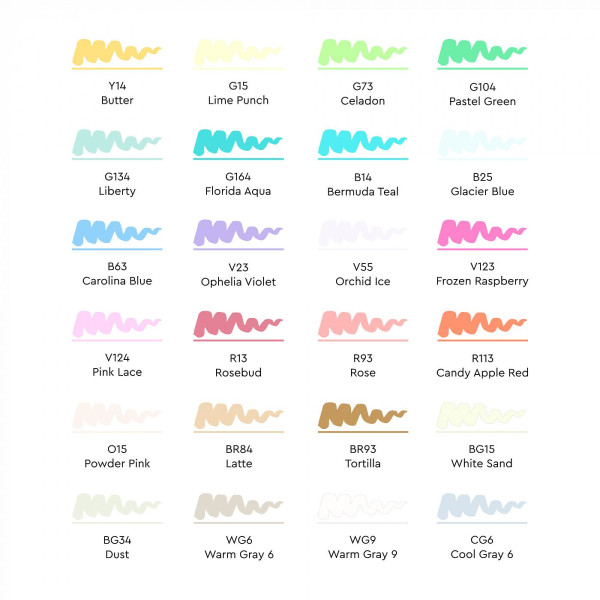 Набор маркеров SKETCHMARKER Brush Pastel 24 шт MPSMB-24PAST