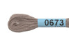 Нитки для вышивания GAMMA мулине (0207-0819) 8 м №0673 серый MG-0673