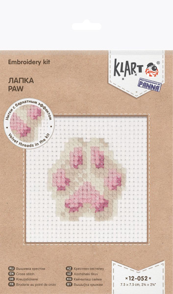 Набор для вышивания KLART "Лапка" 7.5 x 7 см 12-052