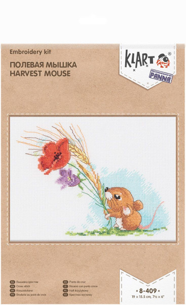Набор для вышивания KLART "Полевая мышка" 19 x 15.5 см 8-409