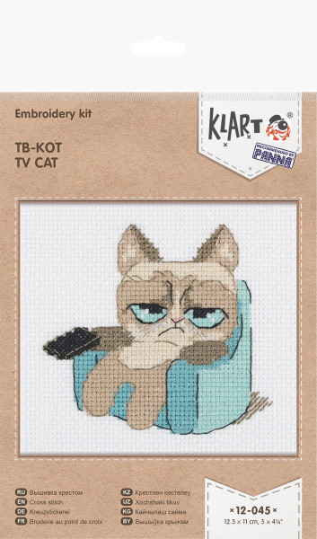 Набор для вышивания KLART "ТВ-кот" 12.5 x 11 см 12-045