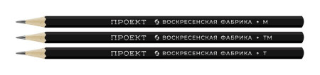 Набор графитных карандашей ОПП ВКФ "Проект" заточенный 3 шт ассорти 3P-4010