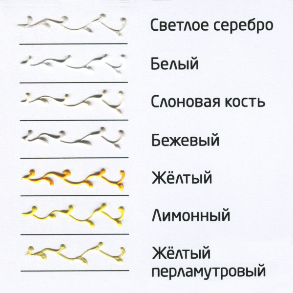 Контур по стеклу туба 20 мл Перламутровый желтый 1609105