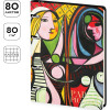 Тетрадь на кольцах 80л. A5 ЛАЙТ, кожзам, Greenwich Line "Pablo Picasso. Girl before a Mirror" тон. блок RE-Nr4A5_43423