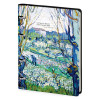 Тетрадь на кольцах 80л. A5 ЛАЙТ, кожзам, Greenwich Line "Van Gogh. Orchard in Bloom" тон. блок RE-Nr4A5_43421