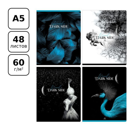 Тетрадь 48л. A5 клетка BG "Dark miracle" выб. лак RE-Т5ск48_вл 11064