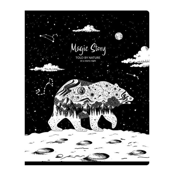 Тетрадь 48л. A5 клетка BG "Magic story" выб. лак RE-Т5ск48_вл 11079