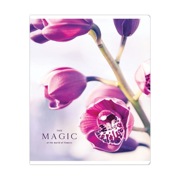 Тетрадь 48л. A5 клетка Greenwich Line "Magic of flowers" глянцевая ламинация, 70 г/м2 RE-N5c48-41050