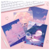 Тетрадь 48л. A5 клетка MESHU "Blooming dreams" софт-тач ламинация, тиснение фольгой RE-MS_49776