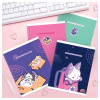 Тетрадь 48л. A5 клетка MESHU "Catbox" матовая ламинация, выборочный УФ-лак RE-MS_43100