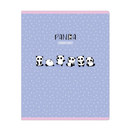 Тетрадь 48л. A5 клетка MESHU "Funny panda" матовая ламинация, фактурное тиснение RE-MS_49786