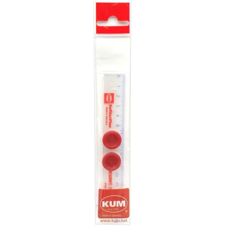 Линейка 15 см KUM L1 Stop & Go, прозрачная, с фиксацией положения KUM-2270119