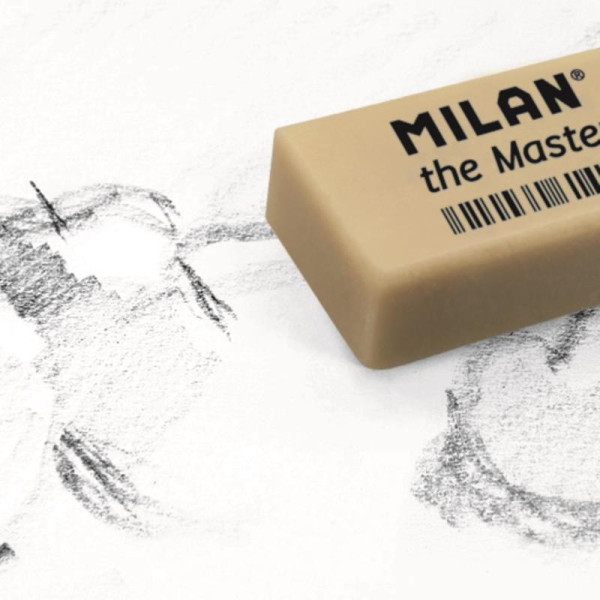 Ластик прямоугольный MILAN "1420" Master Gum 55 x 23 x 13 мм, для угля, инд.упаковка ML-CMM1420-05