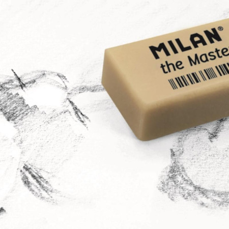 Ластик прямоугольный MILAN "1420" Master Gum 55 x 23 x 13 мм, для угля, инд.упаковка ML-CMM1420-05