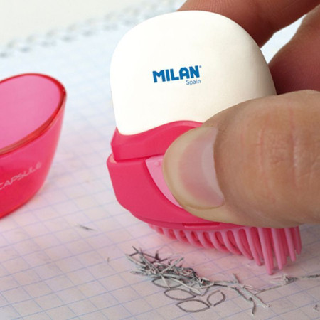 Ластик с кистью MILAN Capsule в контейнере ассорти ML-4900116