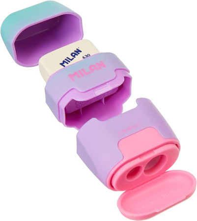 Ластик-точилка MILAN Compact Sunset, контейнер ассорти ML-4721116