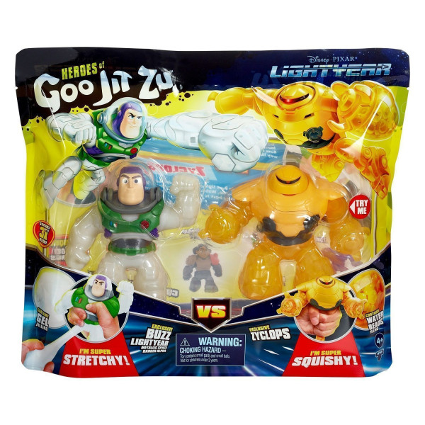 Гуджитсу. Игровой набор тянущ. фигурок Базз Лайтер VS Циклоп. TM GooJitZu ROS-39849
