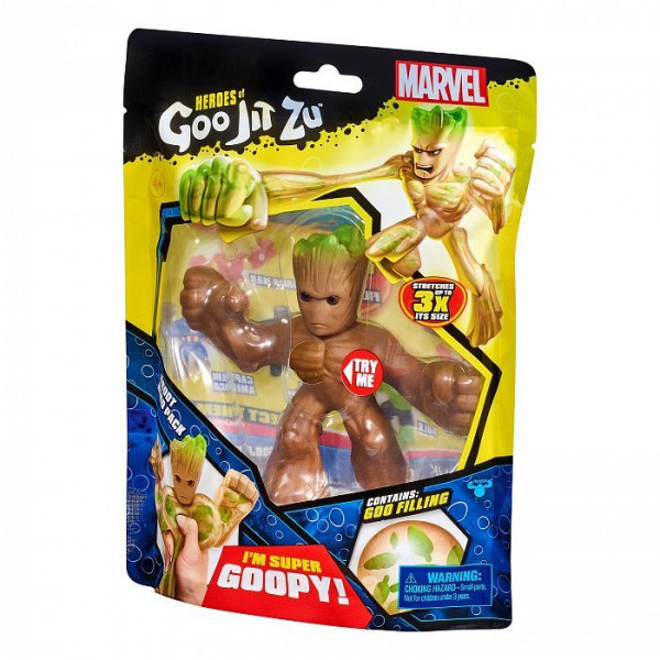 Гуджитсу. Игрушка тянущ. фигурка Грут Марвел. ТМ GooJitZu ROS-38680