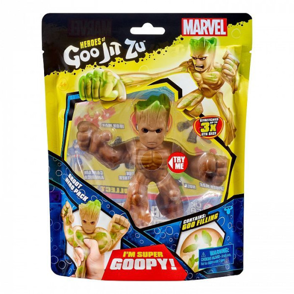 Гуджитсу. Игрушка тянущ. фигурка Грут Марвел. ТМ GooJitZu ROS-38680