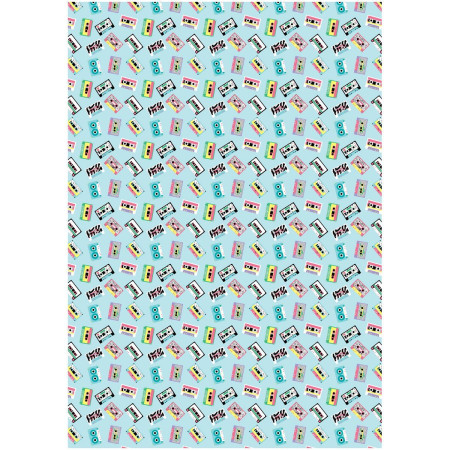 Упаковочная бумага глянцевая MESHU "Кассеты" 1л. 70 x 100 см 80 г/м2 RE-MS_53467