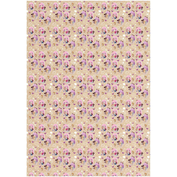 Упаковочная бумага крафт MESHU "Настоящая дружба" 1л. 70 x 100 см 70 г/м2 RE-MS_53446