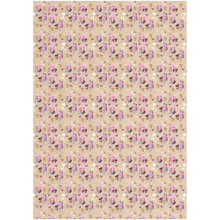 Упаковочная бумага крафт MESHU "Настоящая дружба" 1л. 70 x 100 см 70 г/м2 RE-MS_53446