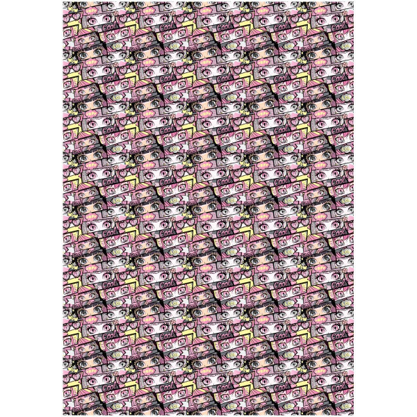 Упаковочная бумага глянцевая MESHU "Anime girl" 1л. 70 x 100 см 80 г/м2 RE-MS_53461