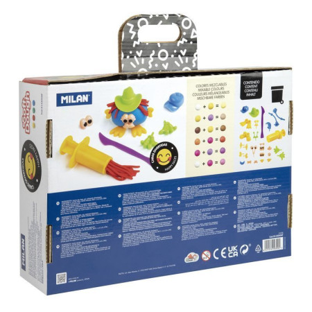 Набор массы для лепки MILAN Soft Dough Happy Faces 4 цв x 116 г + аксессуары ML-913304HF
