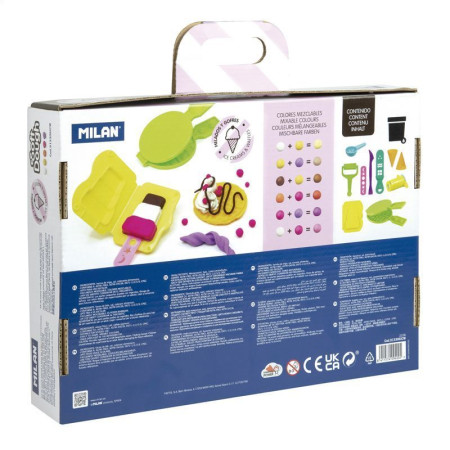 Набор массы для лепки MILAN Soft Dough Ice Creams and Waffles 6 цв x 59 г + аксессуары ML-913306ICW